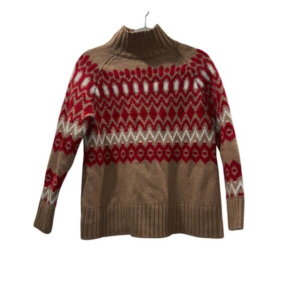Vineyard Vines Merino Wool Fair Isle Turtleneck Sweater – Size Medium - Picture 2 of 15